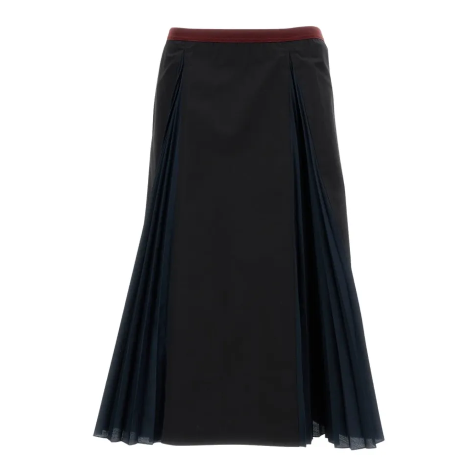 Falda midi acampanada