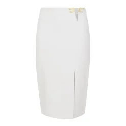 Falda midi con detalle de logo