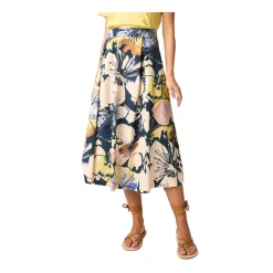 Falda Midi con Estampado Floral