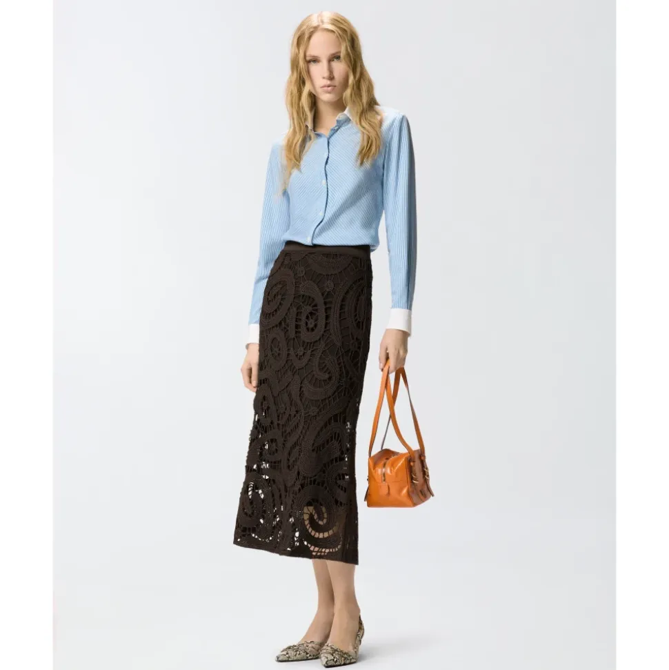 Falda Midi de Crochet Maestrale PINKO