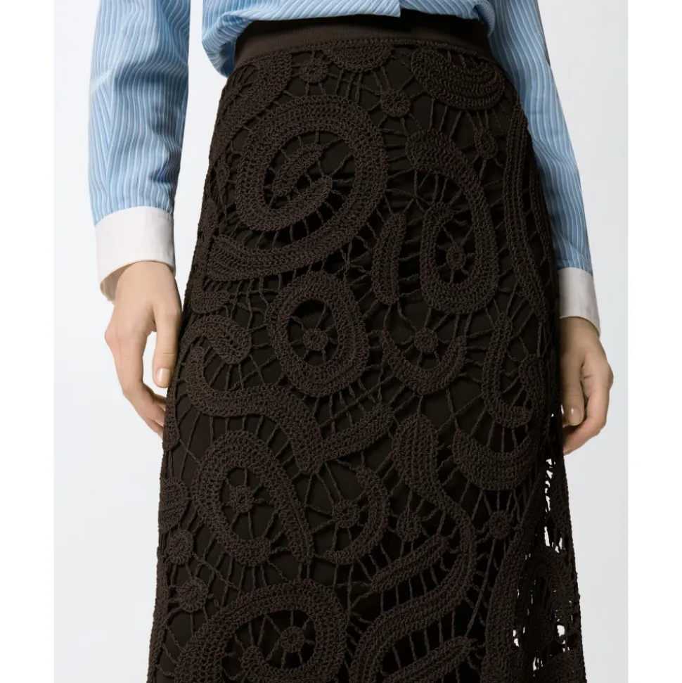 Falda Midi de Crochet Maestrale PINKO
