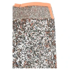 Falda Midi de Lentejuelas de Doble Capa