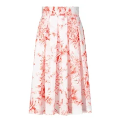 Falda midi floral de línea A