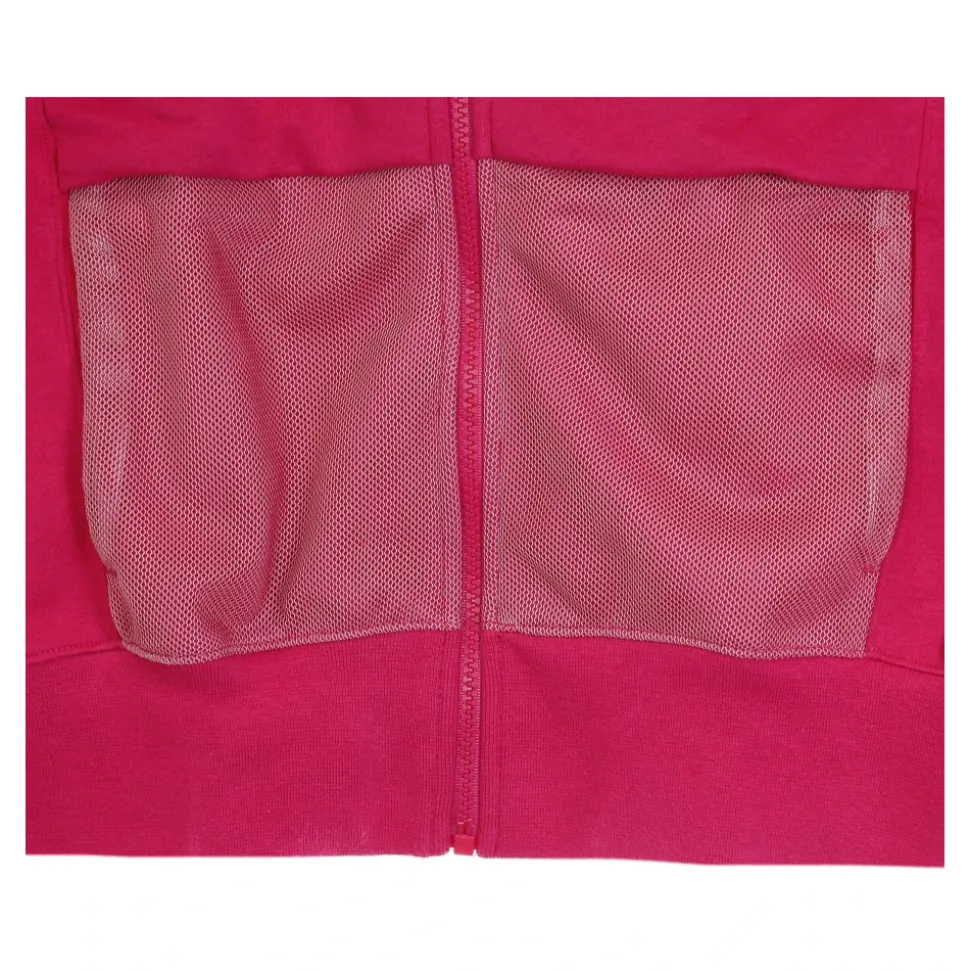 Fireberry/Blanco Sudadera con Capucha Cremallera Deportiva Air Top