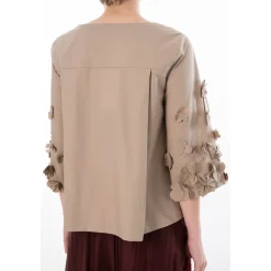 Flower Applique Oversize Tee