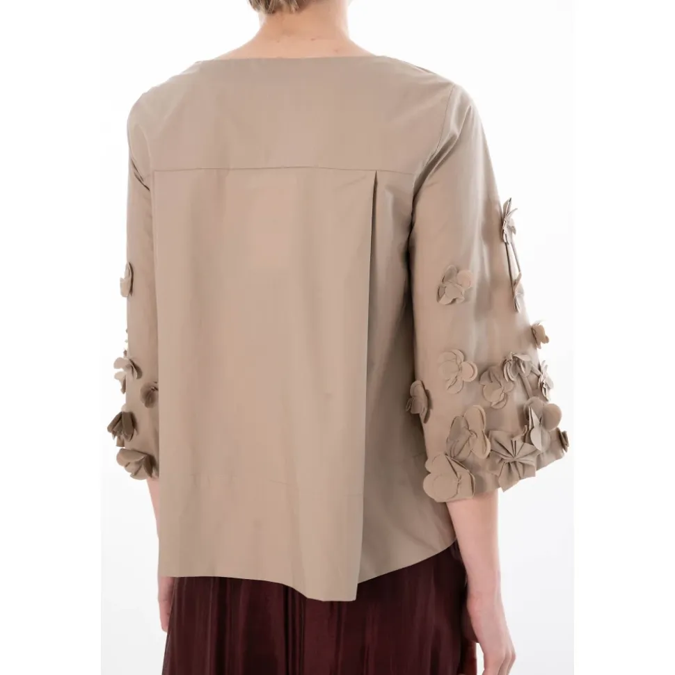 Flower Applique Oversize Tee