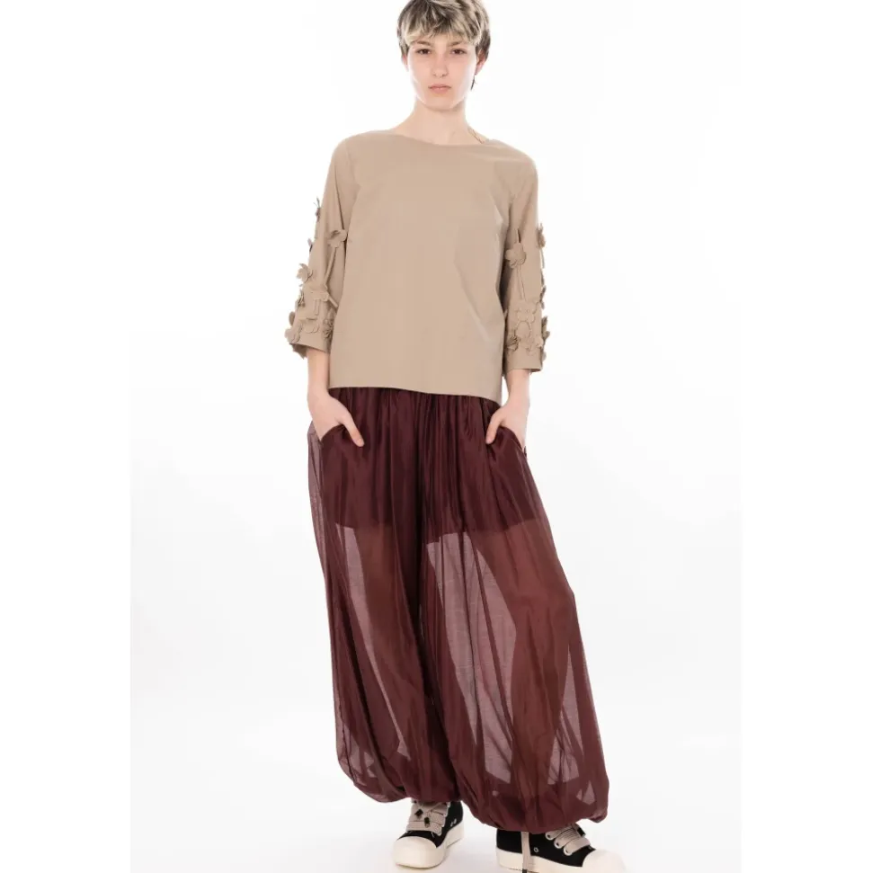 Flower Applique Oversize Tee