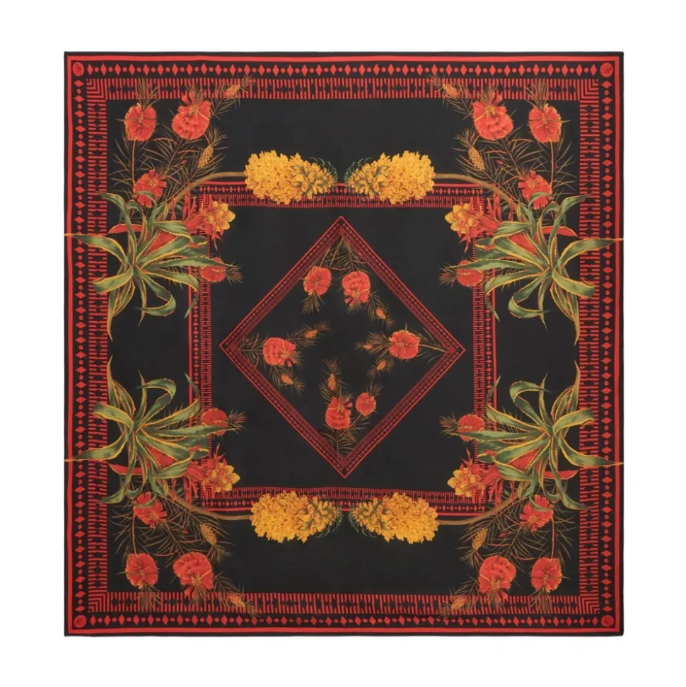 Fular de Twill de Viscosa con Estampado de Logotipo