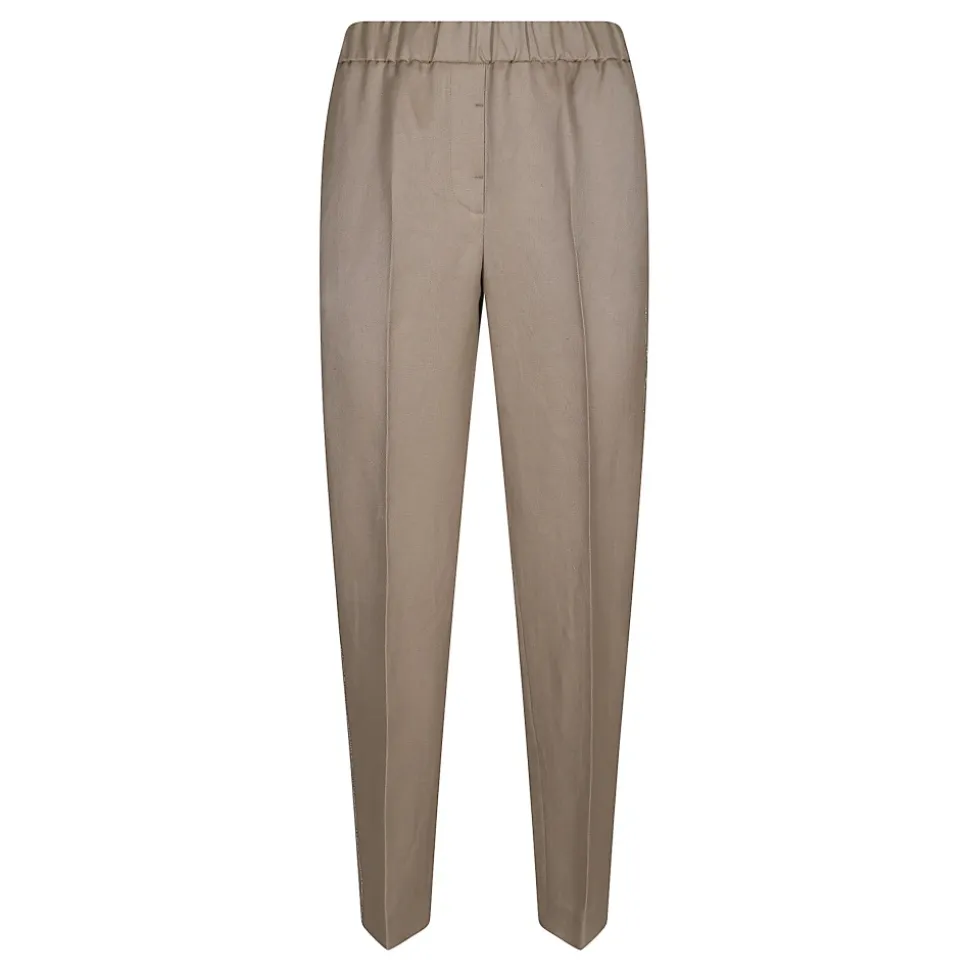 Gabardina Fluida en Pantalones de Lino