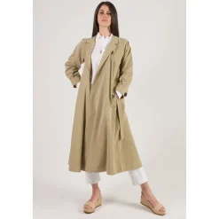 Gabardina larga beige impermeable