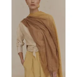 Glow, foulard bicolor nude y miel-