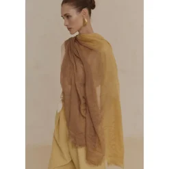 Glow, foulard bicolor nude y miel-