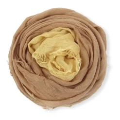 Glow, foulard bicolor nude y miel-