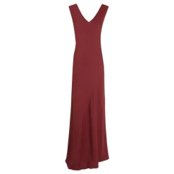 Kara, vestido de seda cereza-