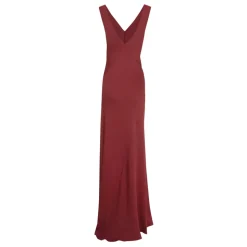 Kara, vestido de seda cereza-