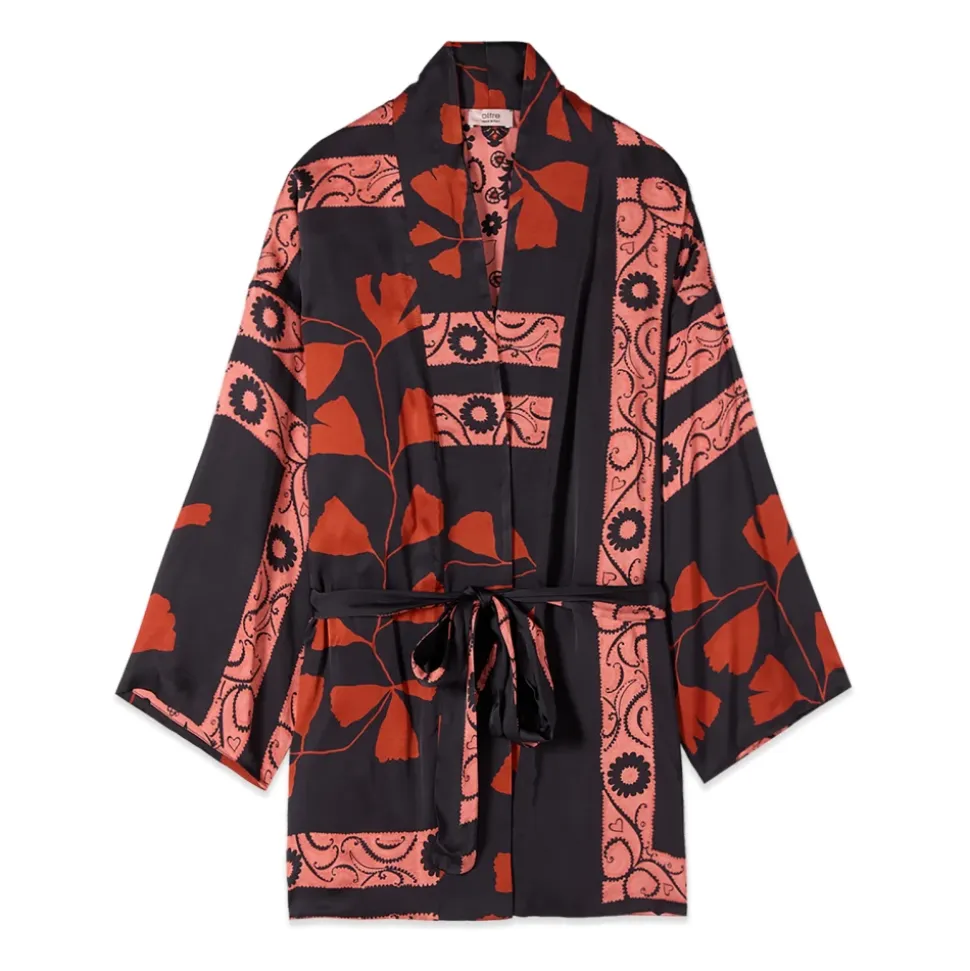 Kimono de satén viscosa