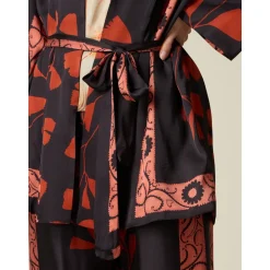 Kimono de satén viscosa