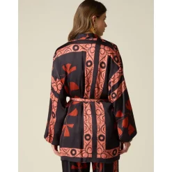 Kimono de satén viscosa
