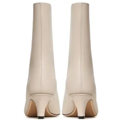 Kitten Heel Ankle Boots Dolly - White