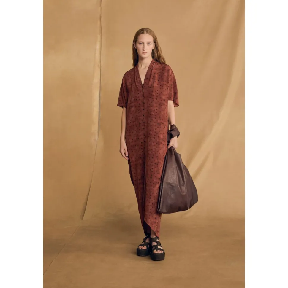 Lady bug, vestido de seda dots print-