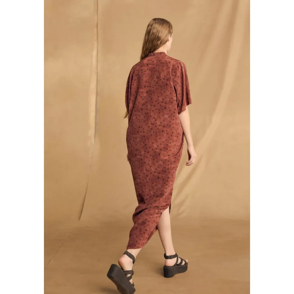 Lady bug, vestido de seda dots print-