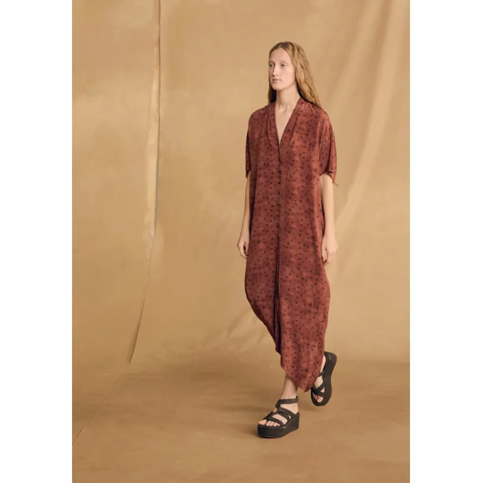 Lady bug, vestido de seda dots print-