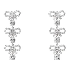 Lazo de Cristal Pendientes Escalonados