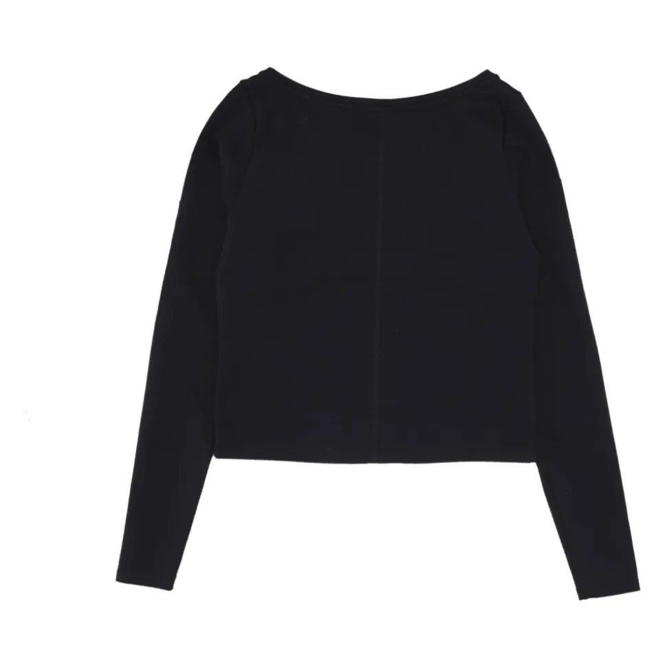 Manga Larga Air Logo Tee Negro/Blanco
