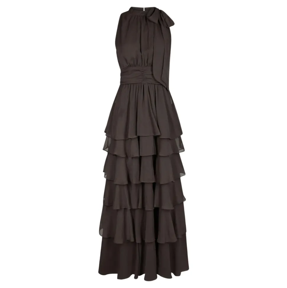 Marli Solid Chiffon Dress