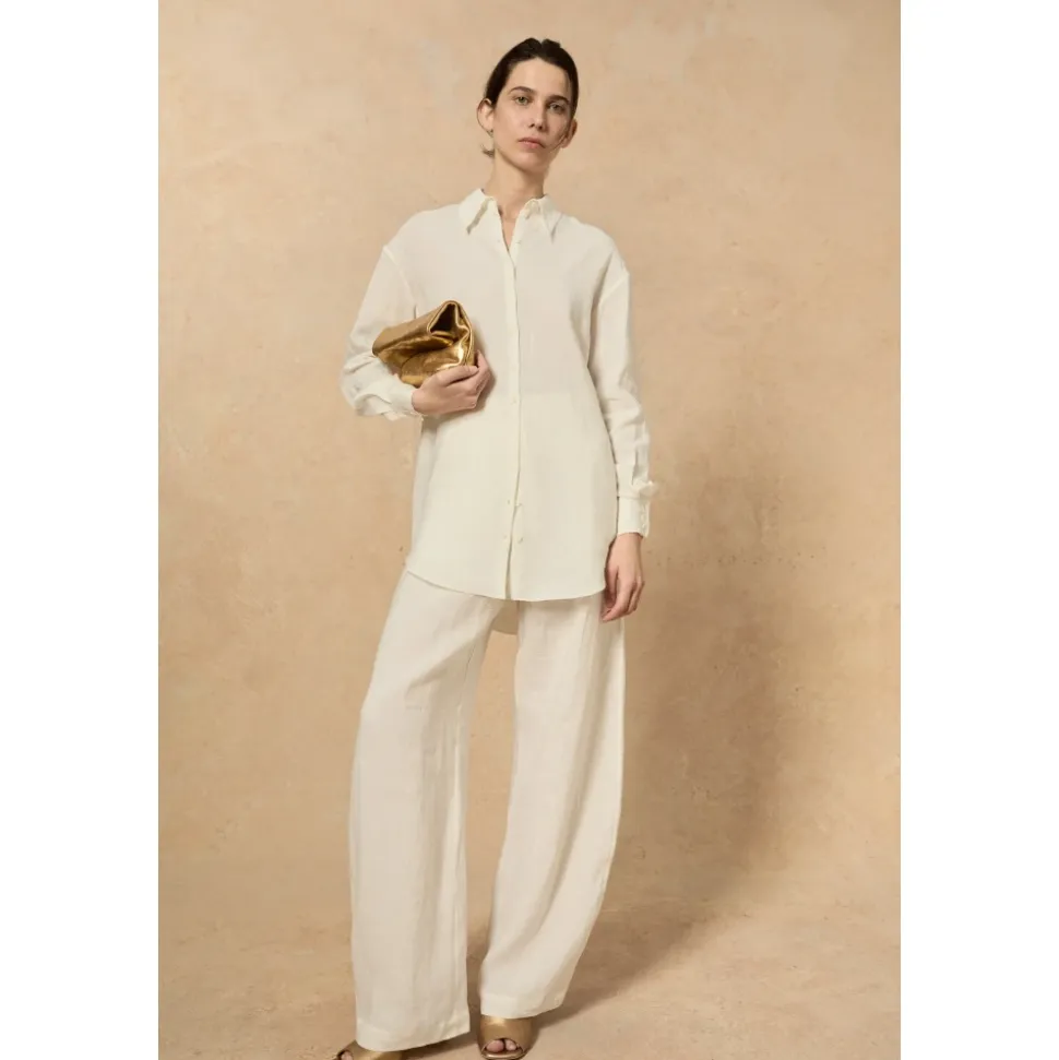 Marlo, camisa en lino crudo-