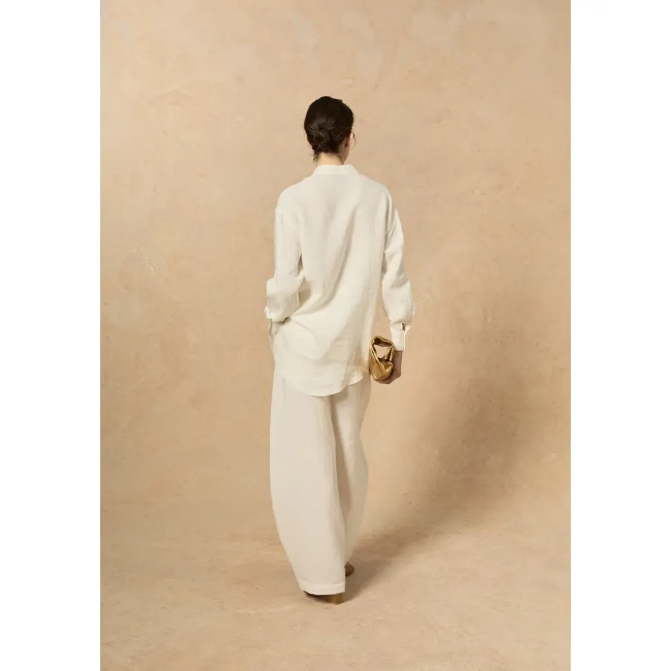Marlo, camisa en lino crudo-