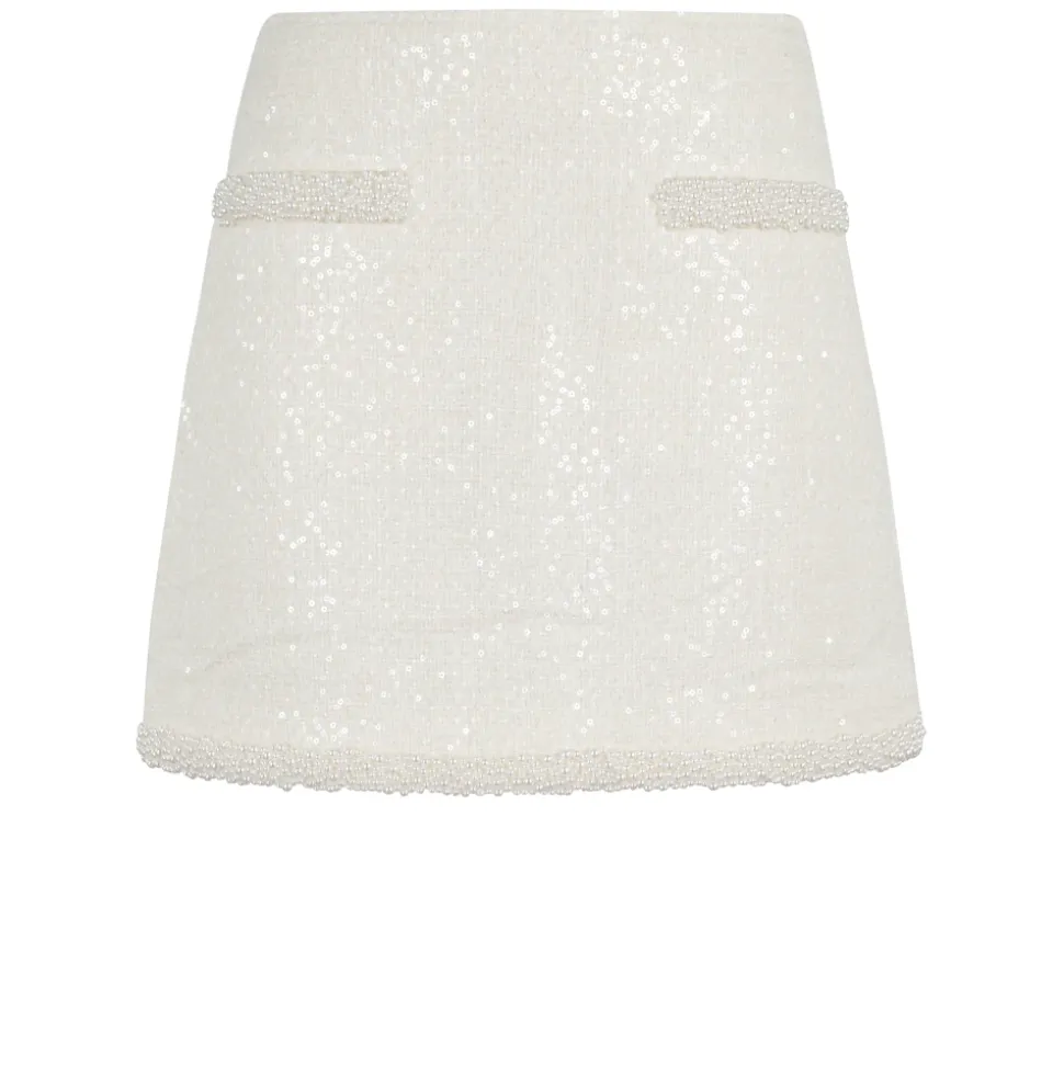 Minifalda Boucle con Perlas