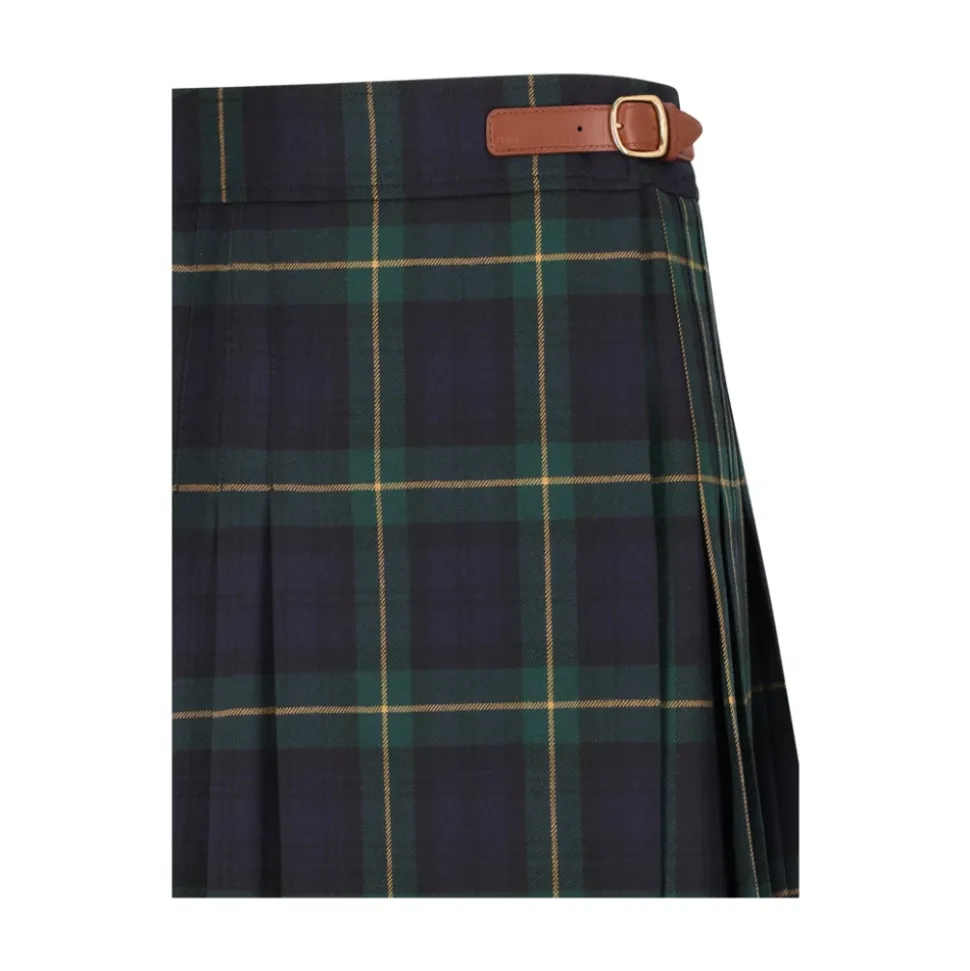 Minifalda Kilt Detalle Piel