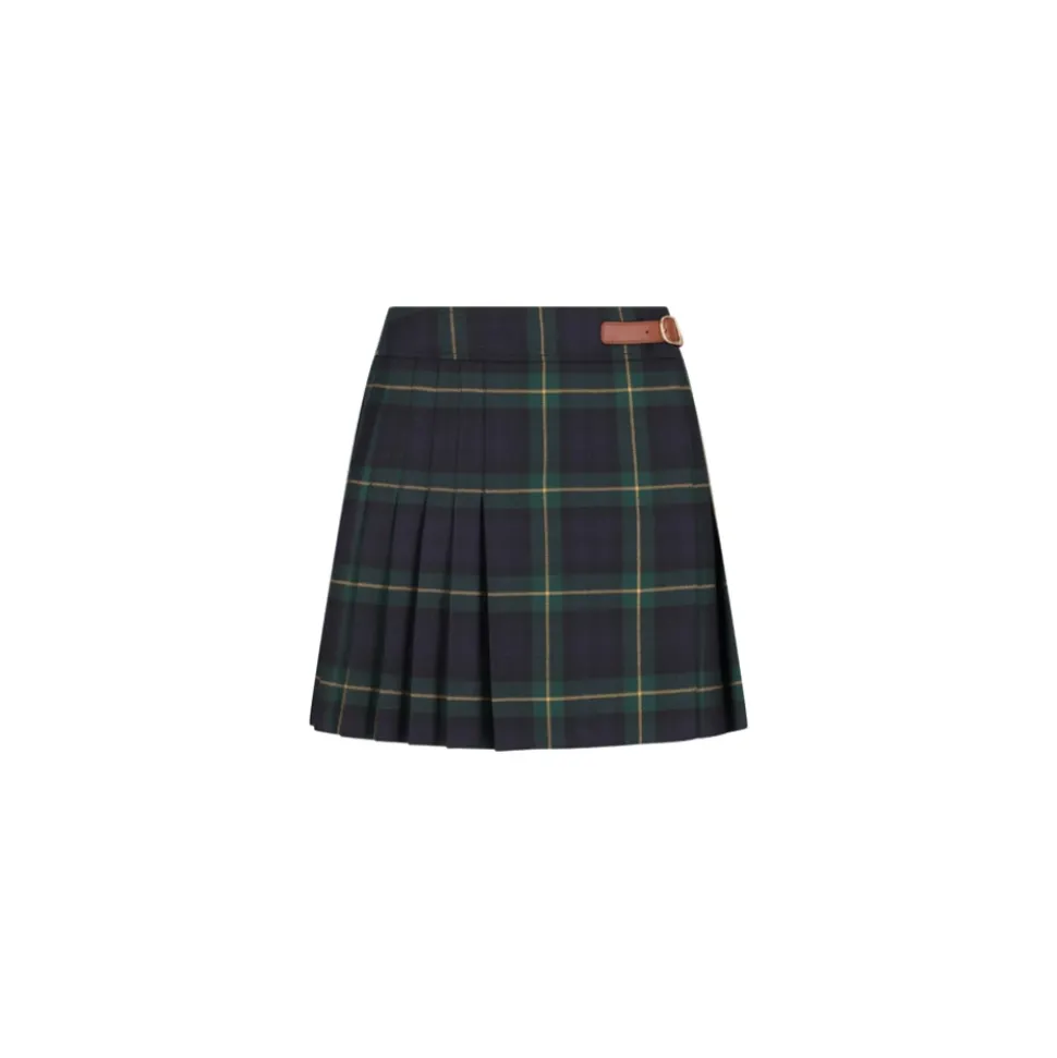 Minifalda Kilt Detalle Piel