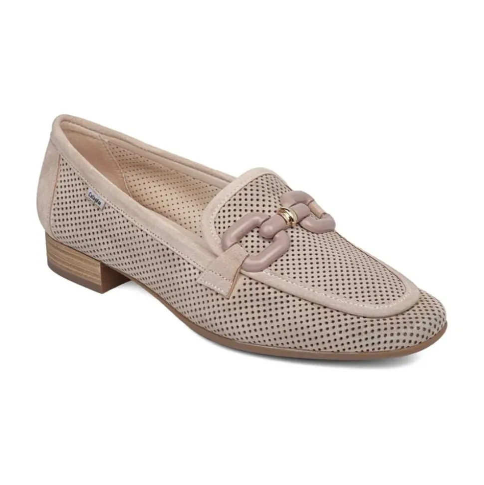 Mocasines de Ante Perforados con Hebilla
