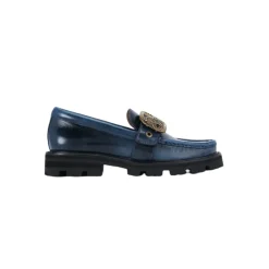 Mocasines de Cuero con Hebilla de Latón Antiguo