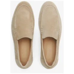 Mocasines de Terciopelo Natural Beige Arena para Mujer ER00113365