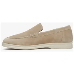 Mocasines de Terciopelo Natural Beige Arena para Mujer ER00113365