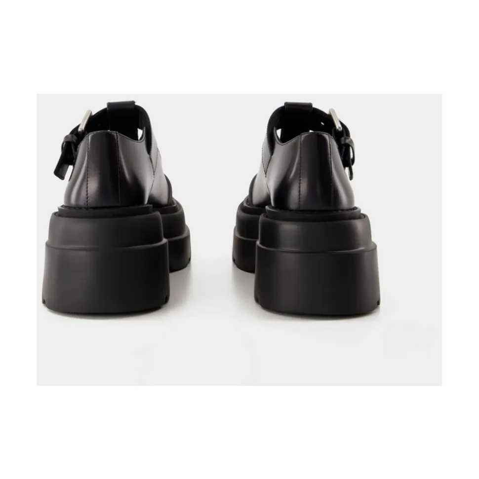 Mocasines Mary Jane Plataforma Negros