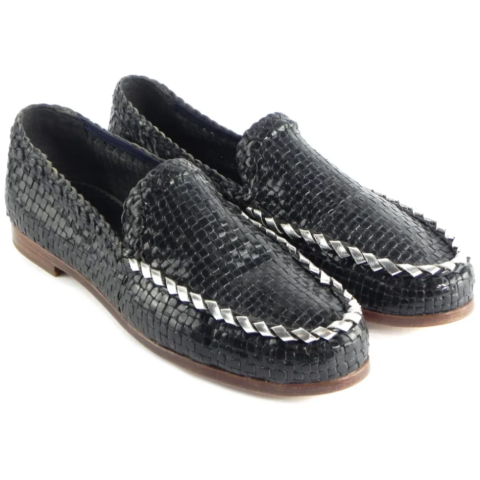 Mocasín Azul Tejido