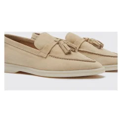 Mocasín Ligero con Borlas en Ante