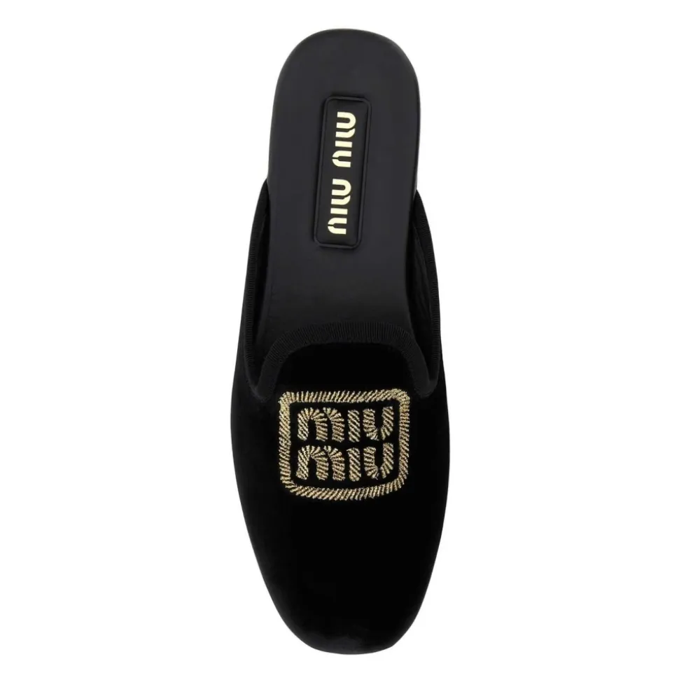 Mules Slip-On con Logo Bordado