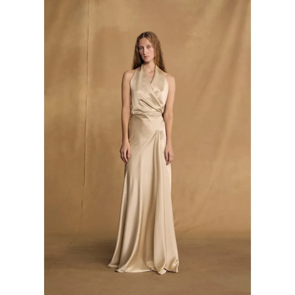 Nailah, vestido champagne-