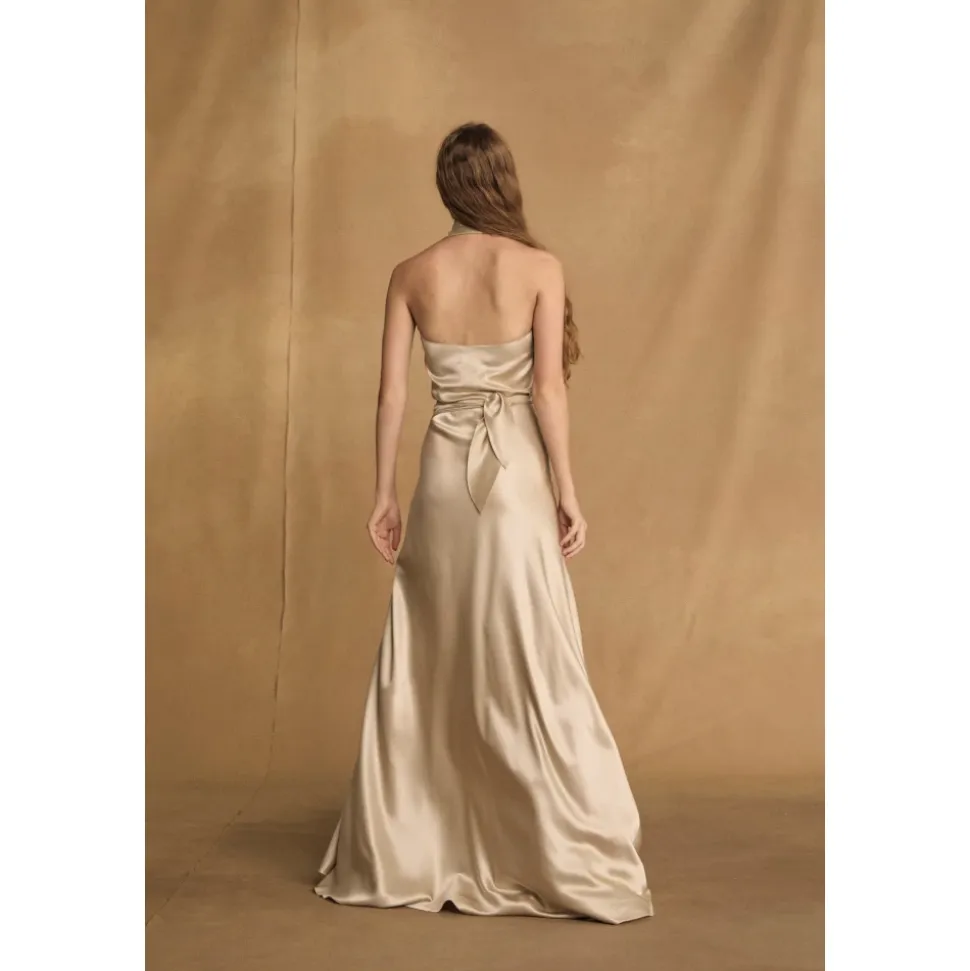 Nailah, vestido champagne-