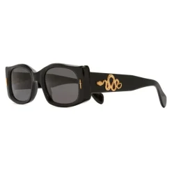 Negro Gafas de Sol Rectangulares