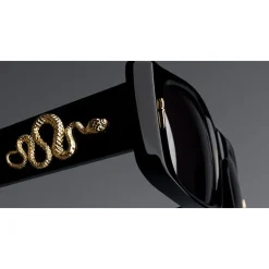 Negro Gafas de Sol Rectangulares