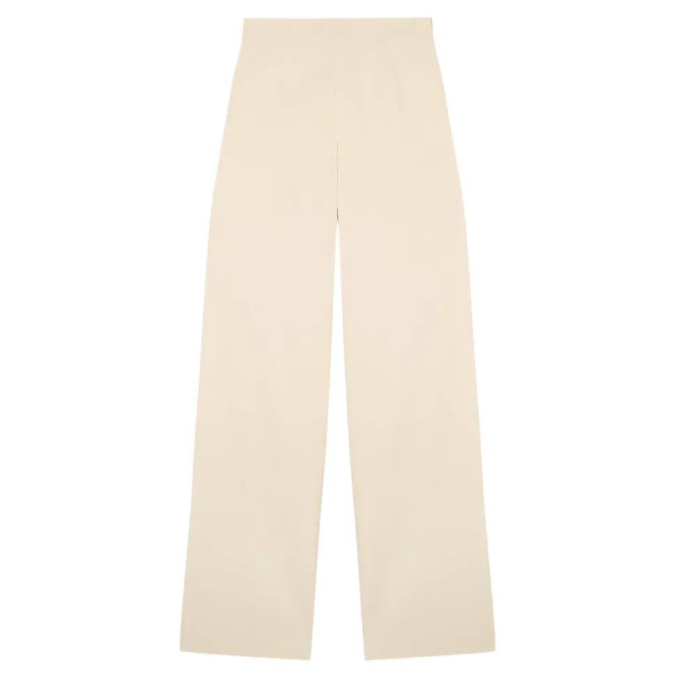Organica, pantalon de talle alto marfil-