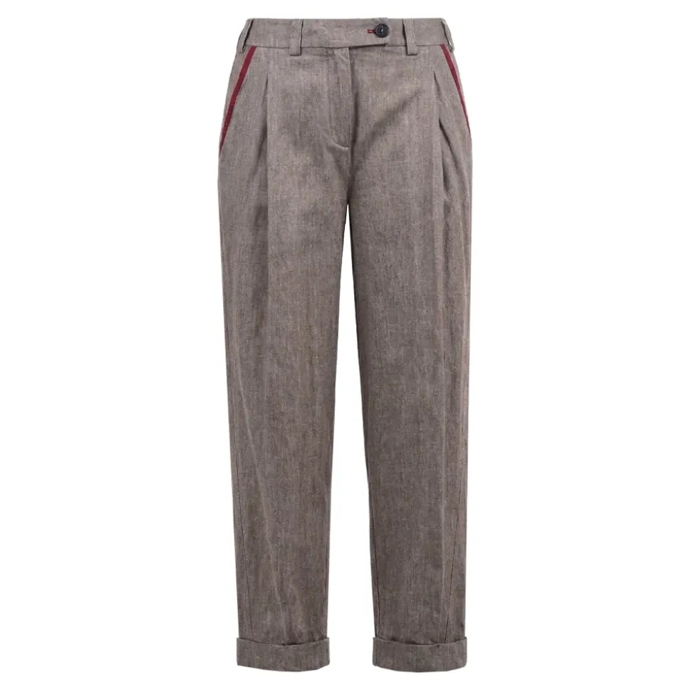 Pantalón de pierna ancha cropped