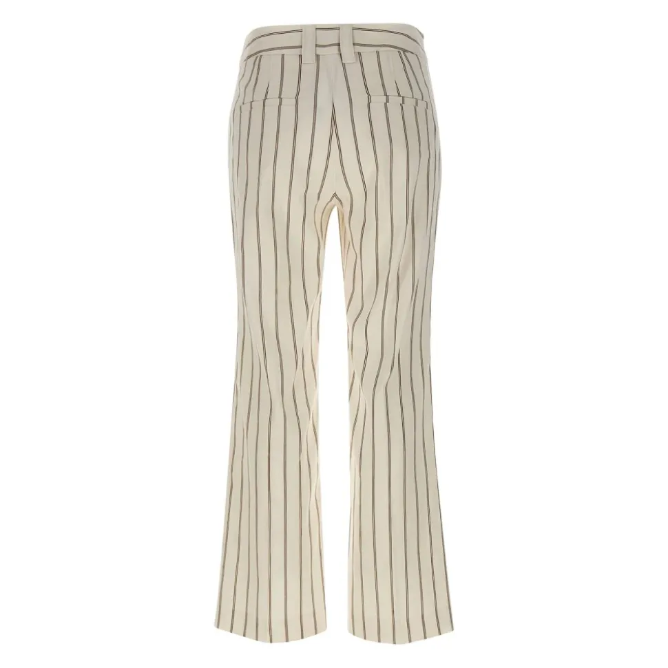 Pantalones Acampanados a Rayas Diplomáticas