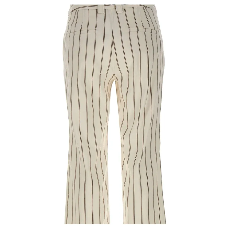 Pantalones Acampanados a Rayas Diplomáticas